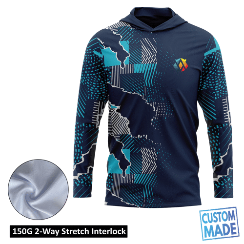 Unisex & Kids' Sublimation 150G Interlock LS Hooded T-Shirt 3