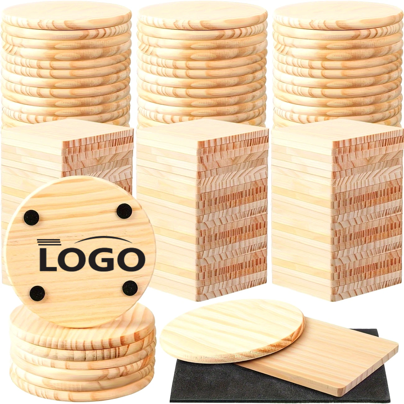 Solid Wood Plate Mat With Anti Slip Pad 2