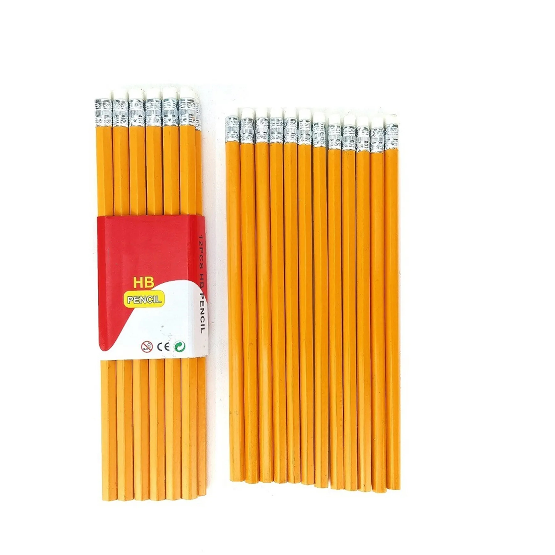 #2 Wood Pencil With Eraser 7.5 inches 7