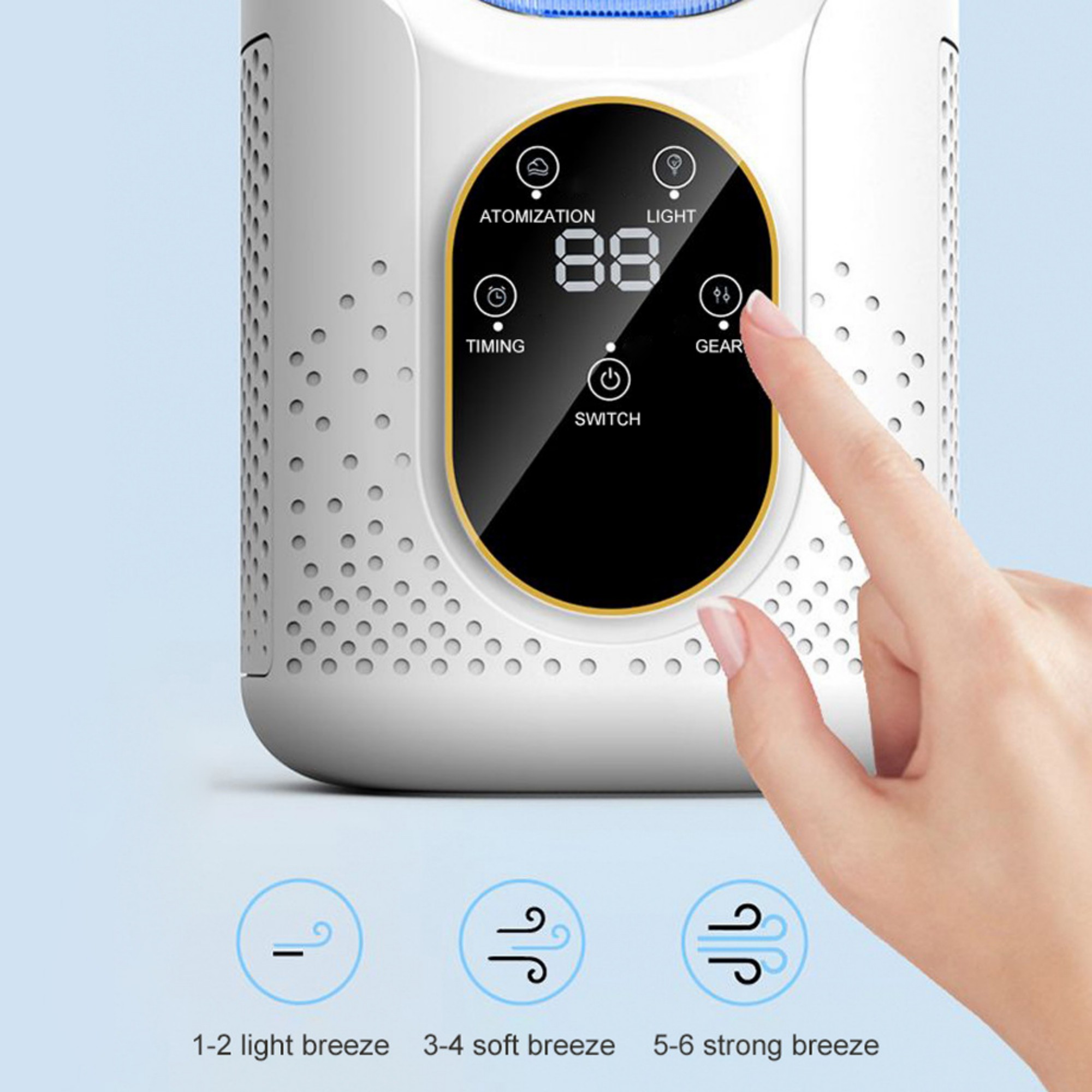 Bladeless Cooling Fan With 6 Speeds 7