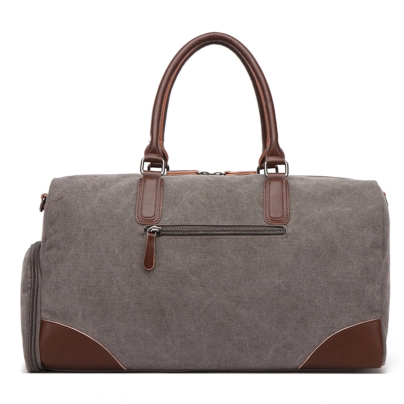 Canvas Travel Tote Bag Fitness Strap Shoe Compartment Design 7