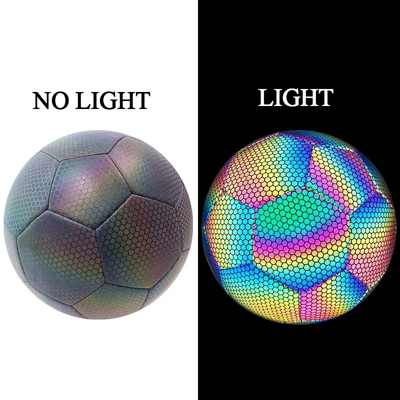 Standard Size 5 Reflective Holographic Luminous Soccer Ball 7