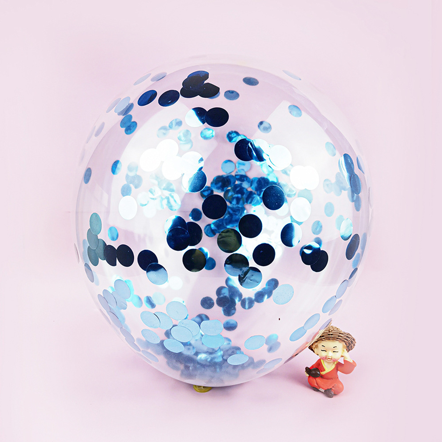 12" Party Decorations Transparent Confetti Latex Balloons 14