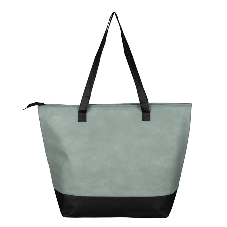 22"W x 16"H x 7 ½"Gusset - "FROST LINE" Super-Sized Insulated Zipper Cooler Tote 25