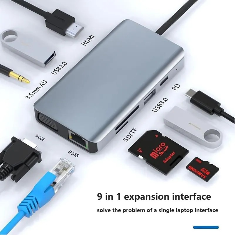 9-in-1 HUB Dock With Wireless Charging 1