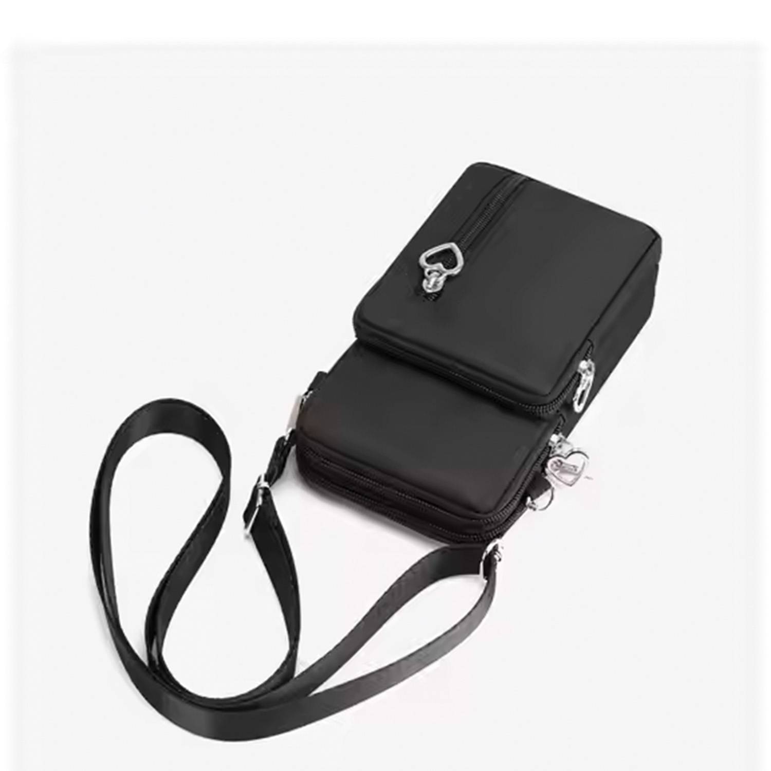 Mini Nylon Crossbody Phone Bag w/ Earbud Port 15