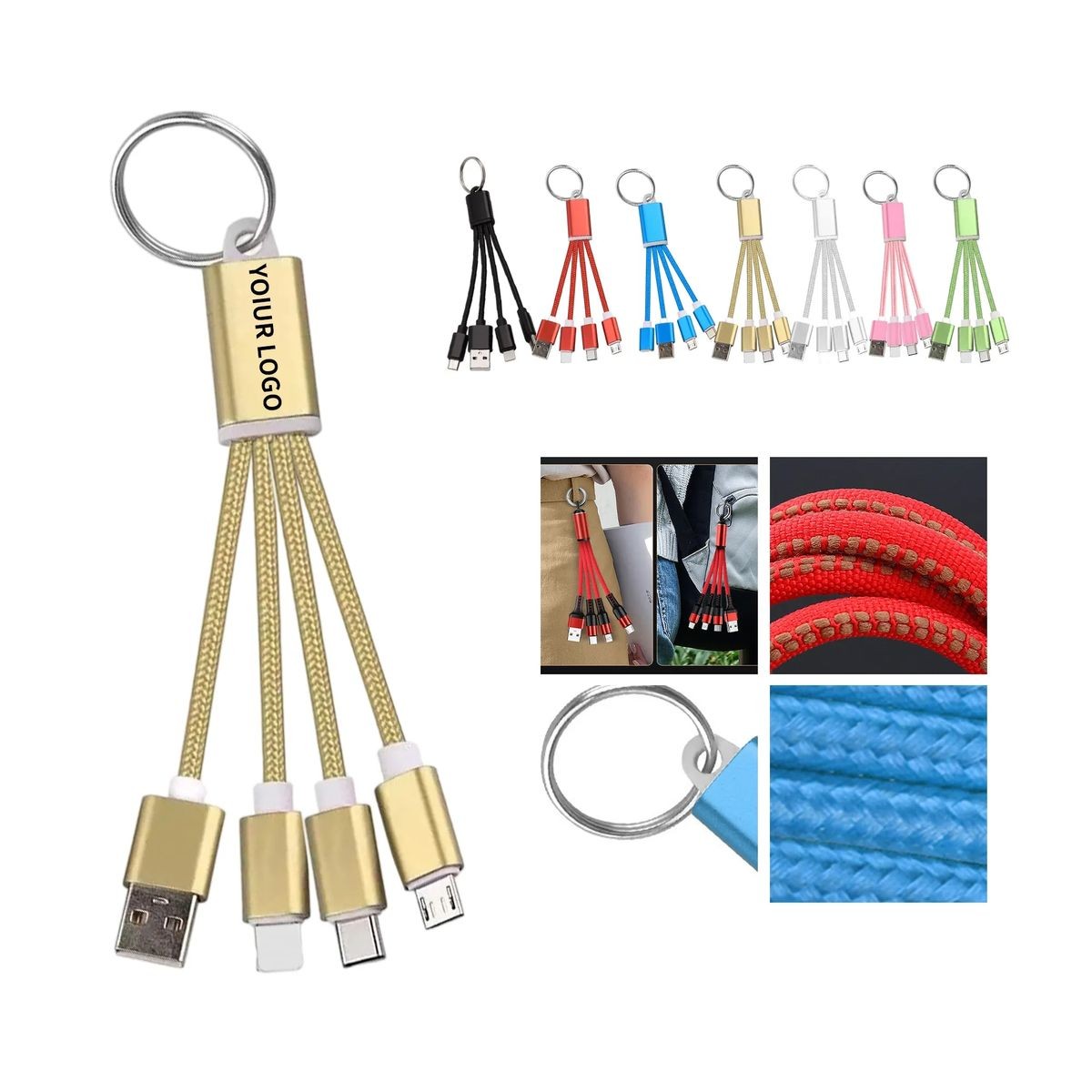 3 in 1 Charging Cable Keychain for Daily Use 2