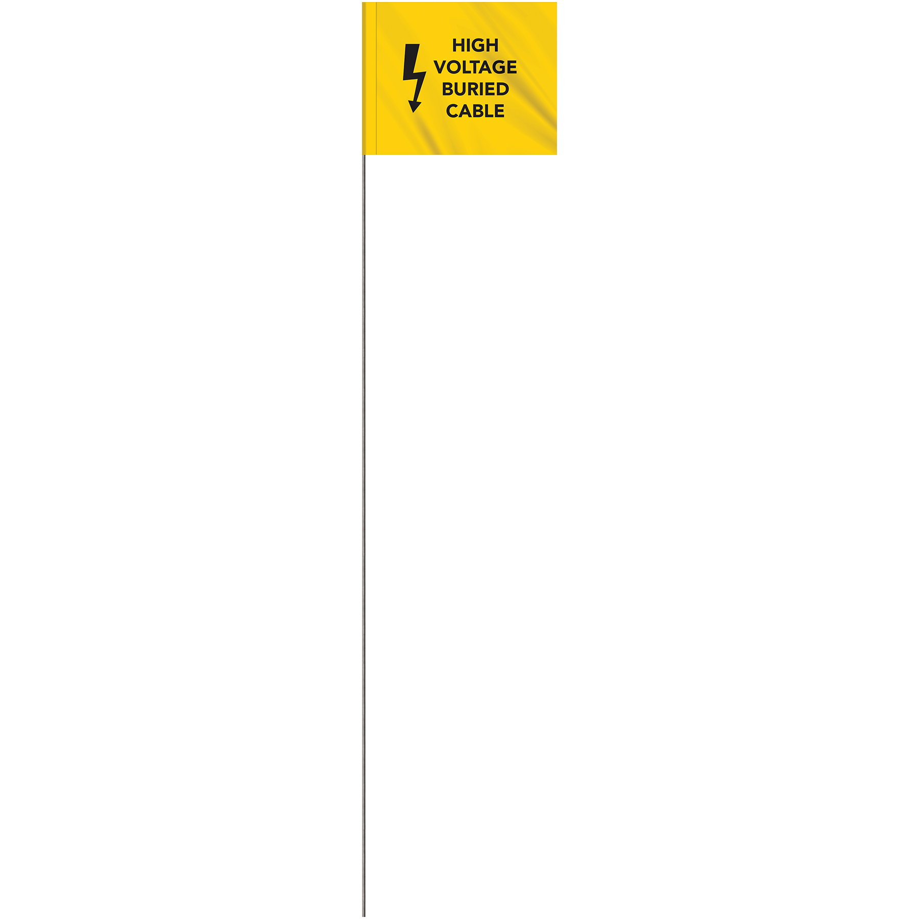 1-Color 4" x 5" Custom Vinyl Marking Flag with 24" Wire 10
