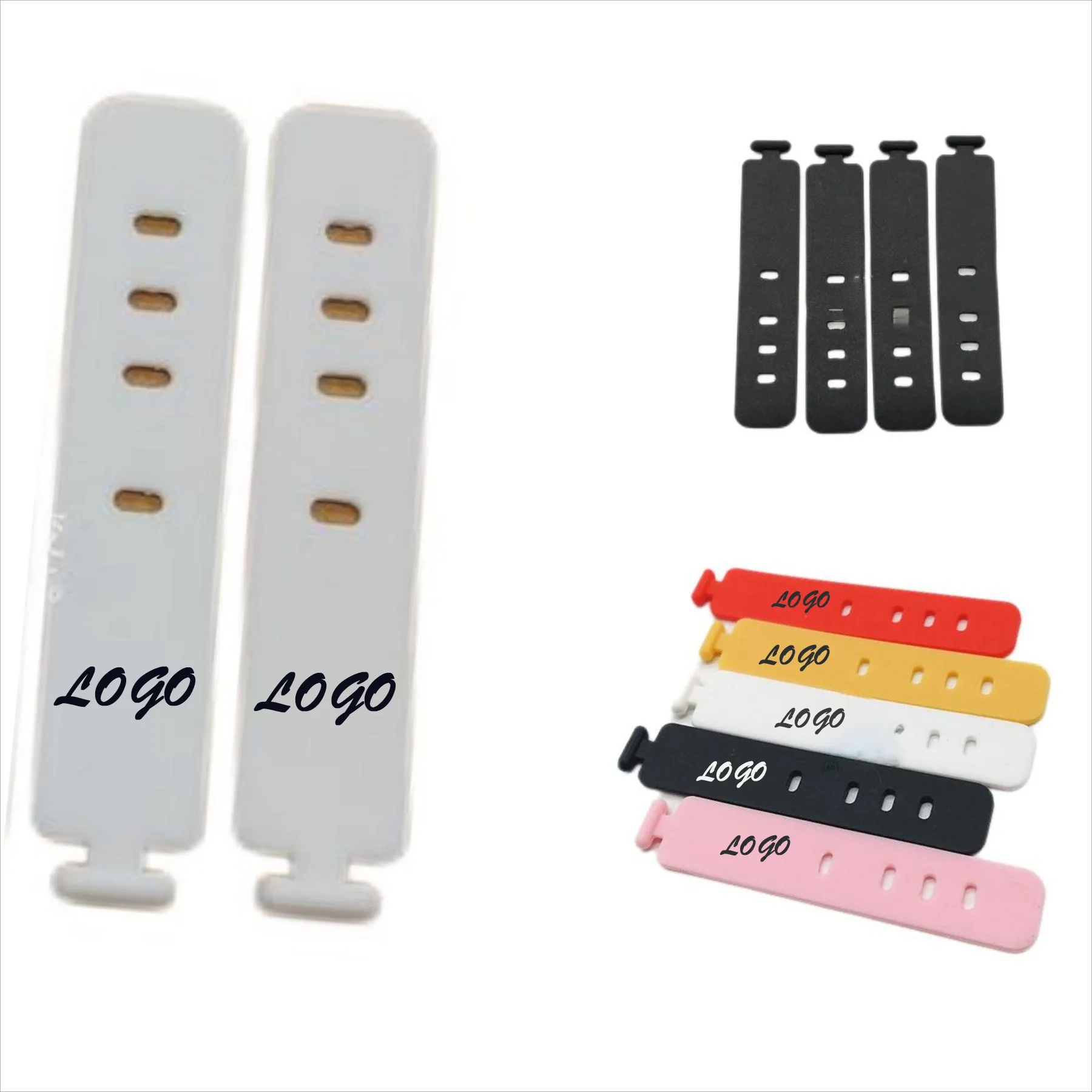 Color Customed Silicone Magic Cable Ties 4