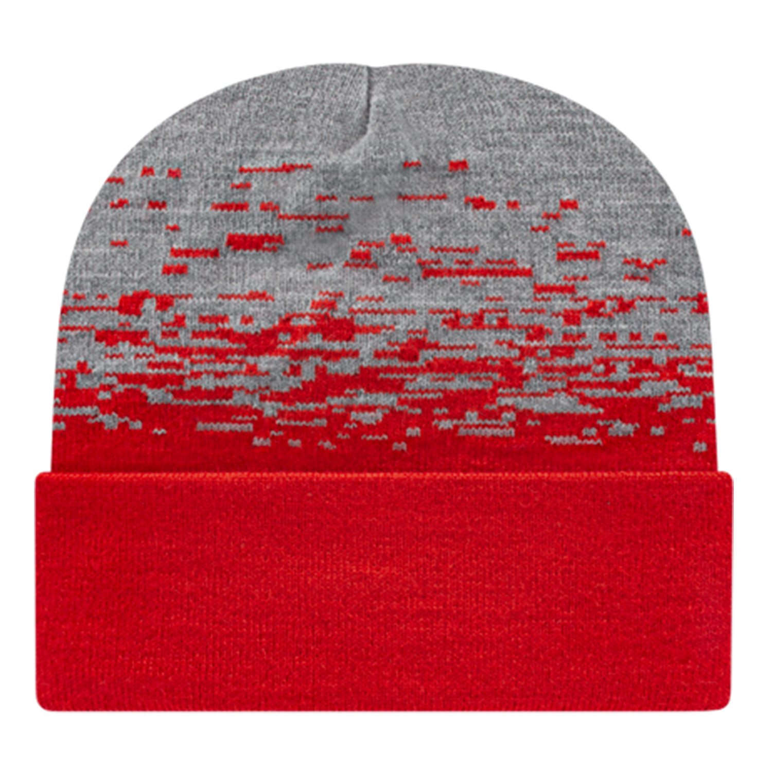 C A Static Pattern Knit Cap With Cuff 21