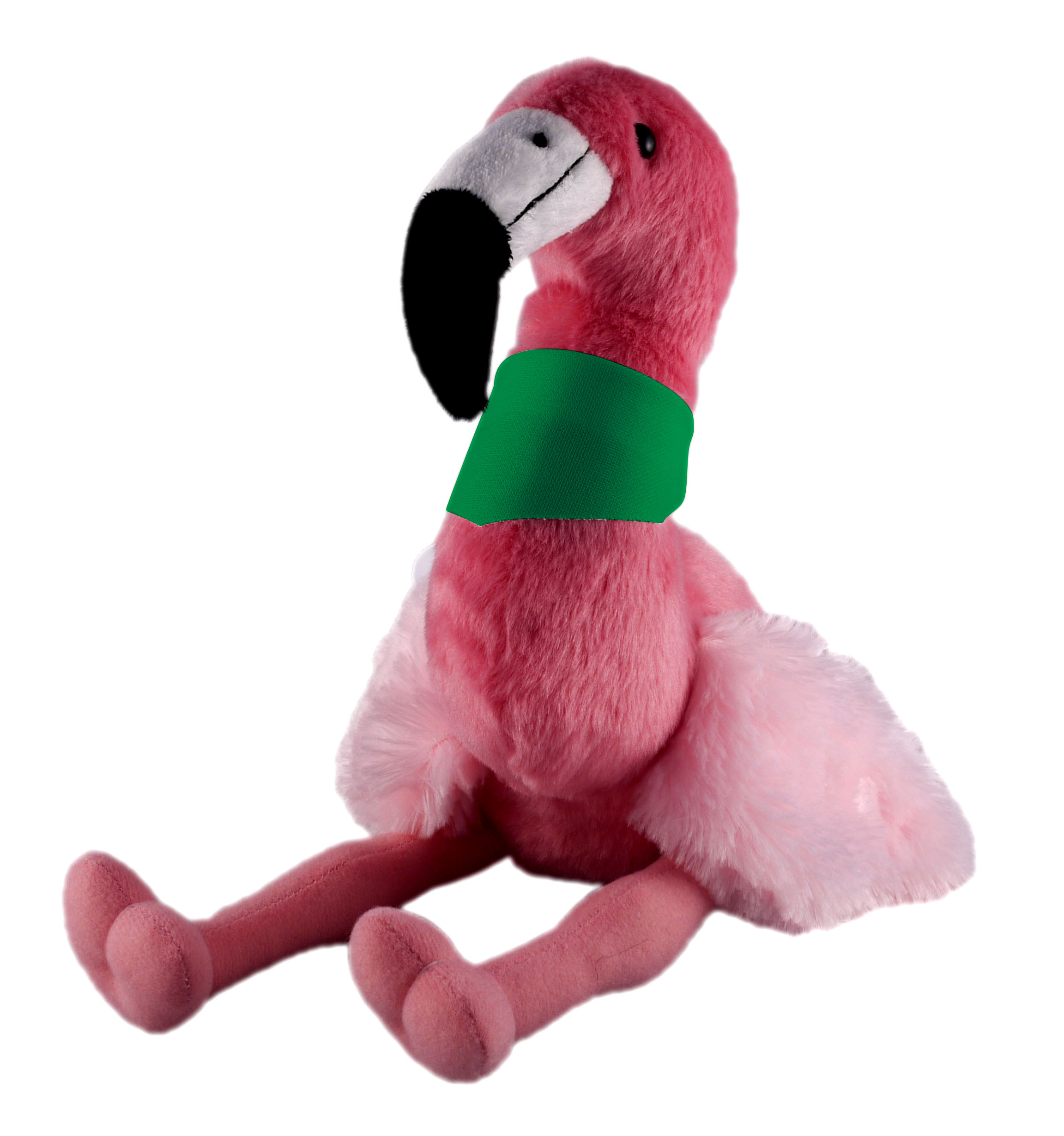 Soft Plush Sitting Flamingo wearing a Bandana 5