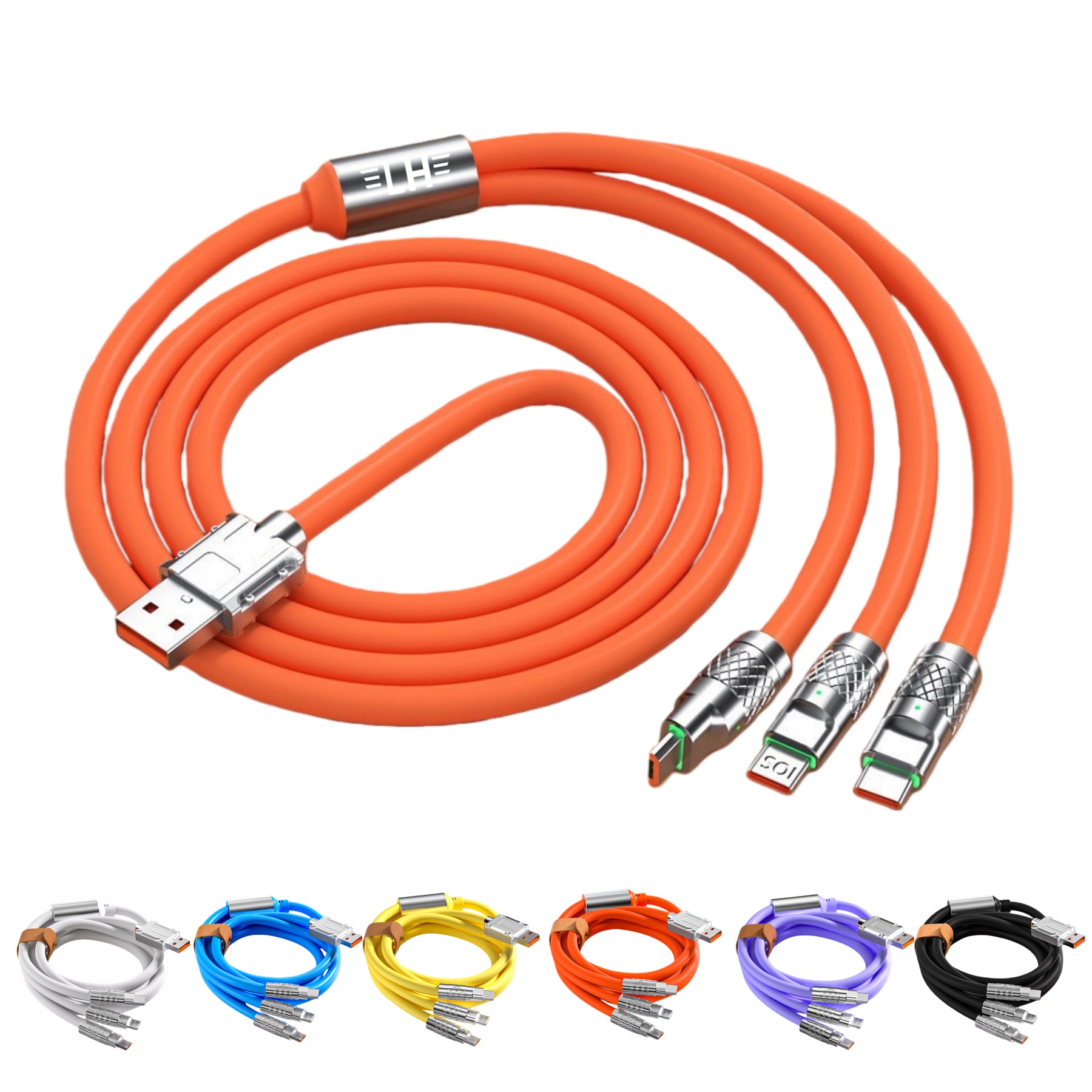 Heavy Duty 3-in-1 Charging Cable 2