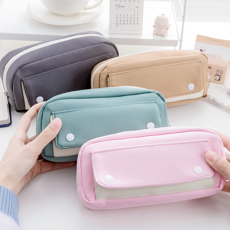 Large Capacity Student Pen Bag Box Korean Pencil Pouch 1