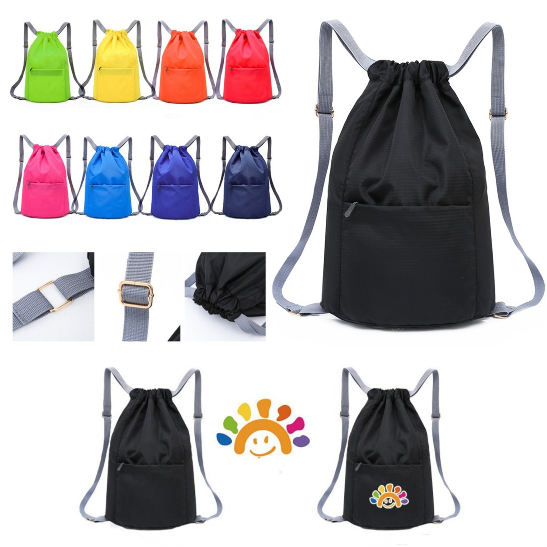 Waterproof Gym Drawstring Backpack 1
