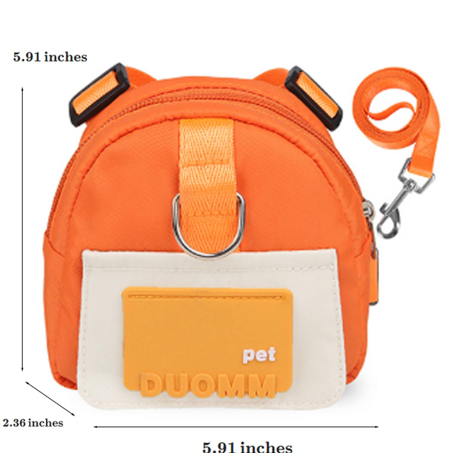 Cartoon Pet Polyester Backpack w/ Dog Leash 8