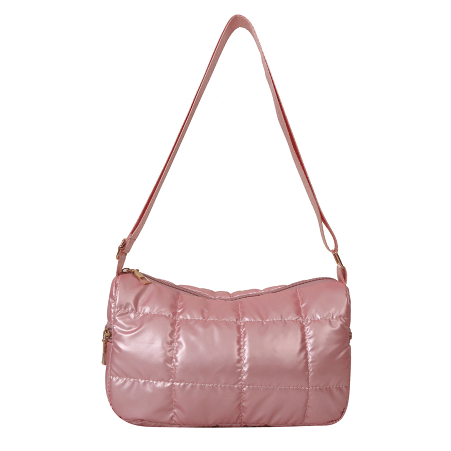 Winter New quilted Grid Small Square Puffer Crossbody Bag 20