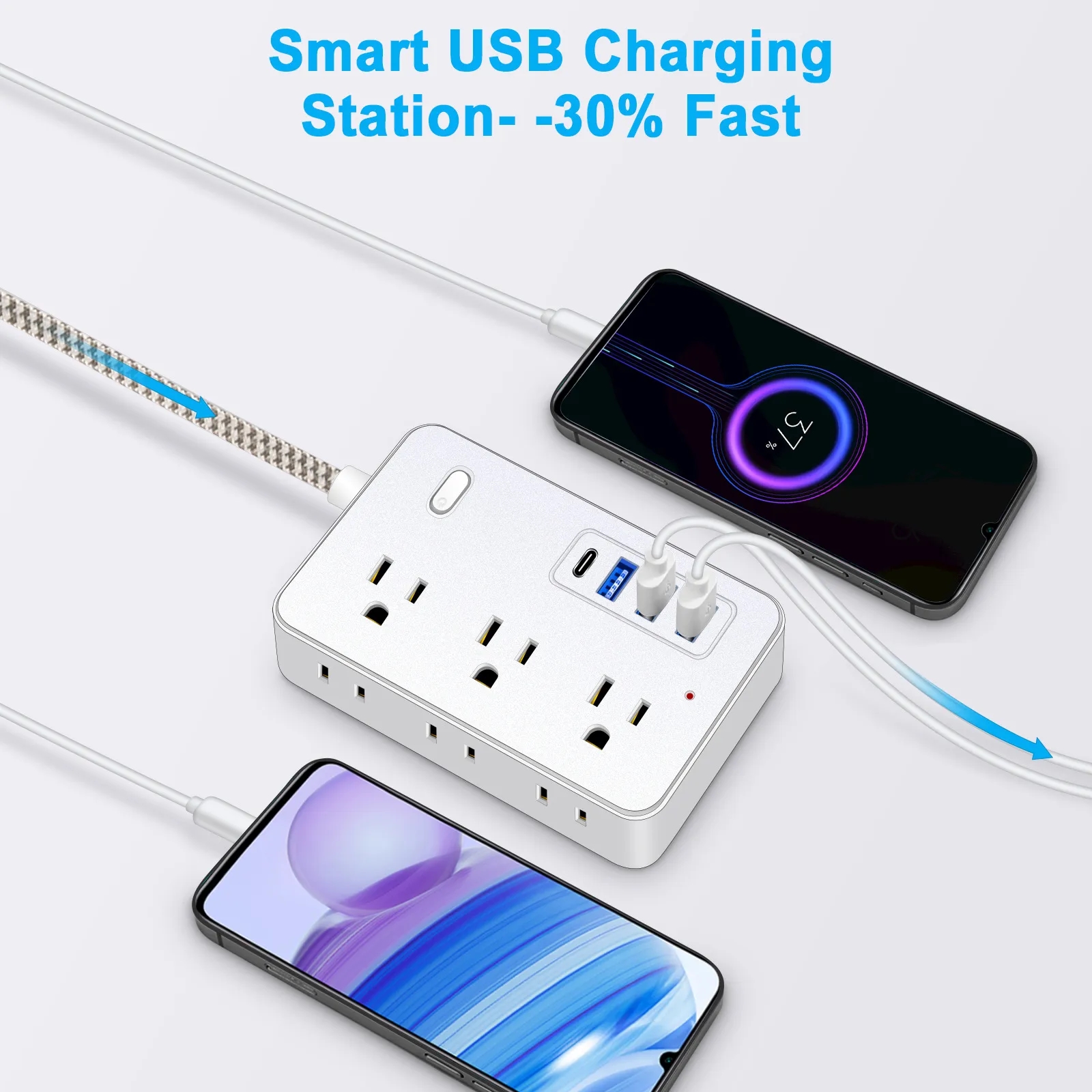 10 in 1 Power Strip Outlet Extender 6