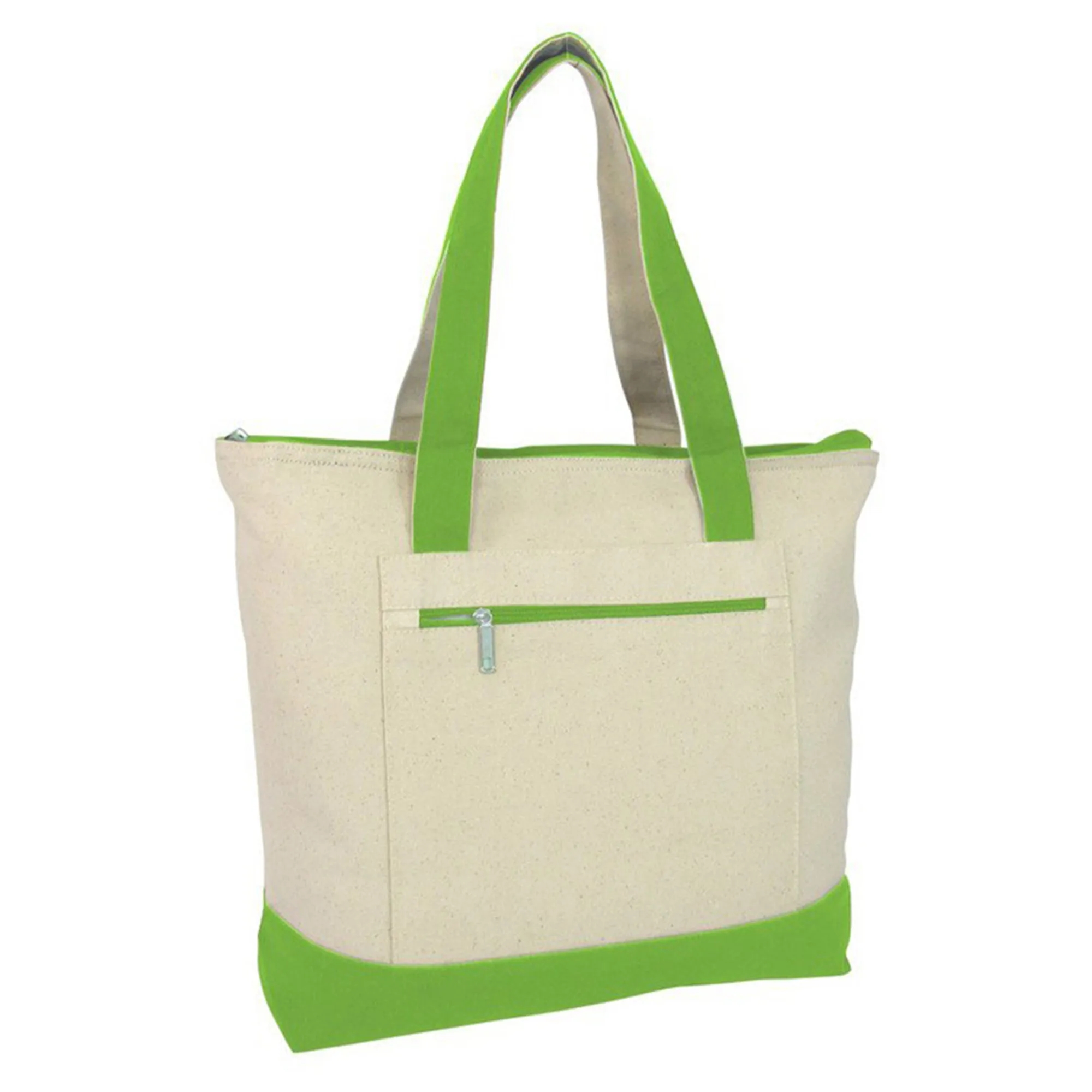12 Oz Cotton Canvas Zipper Tote Bag 3