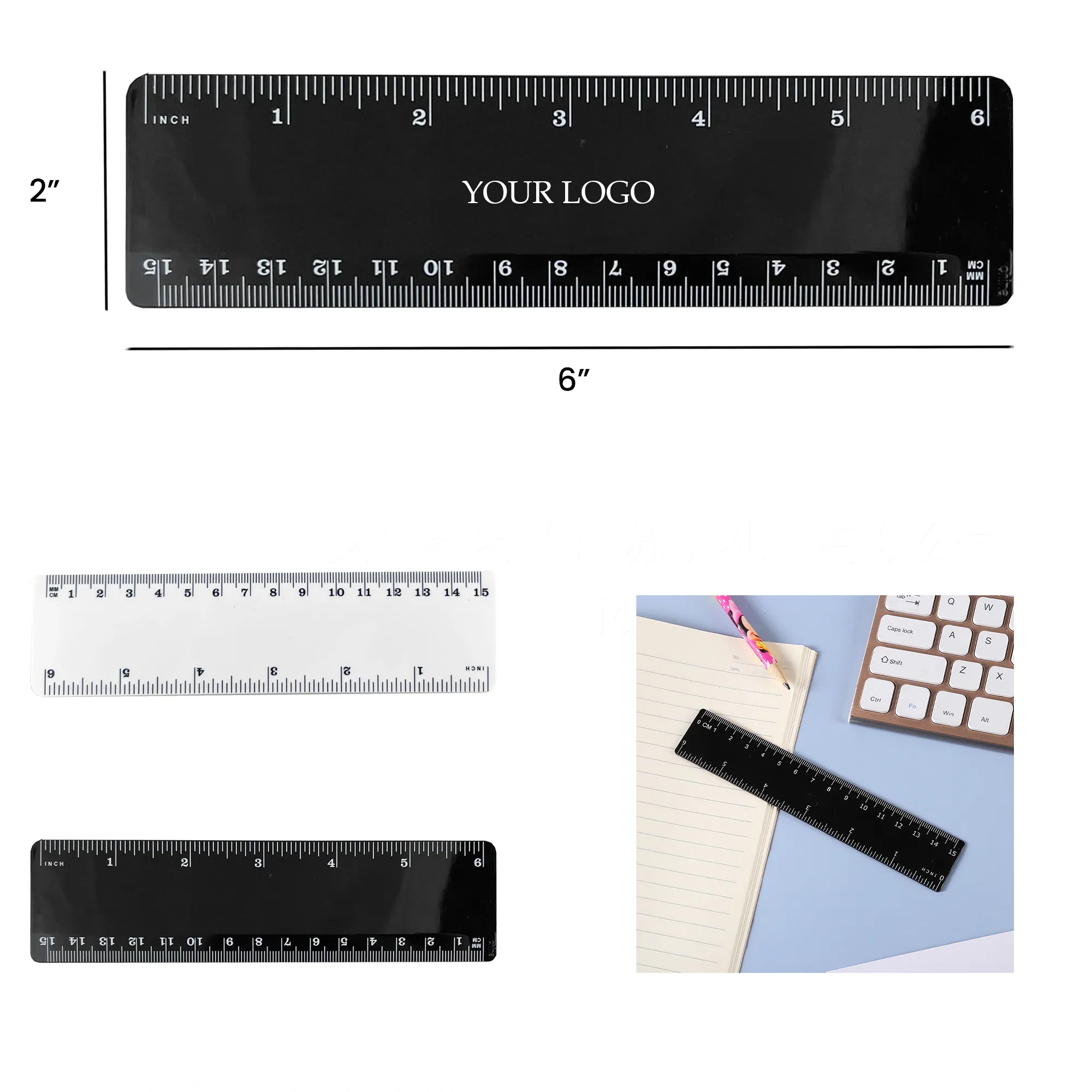 6 Inch Ruler 6" x 2" 4