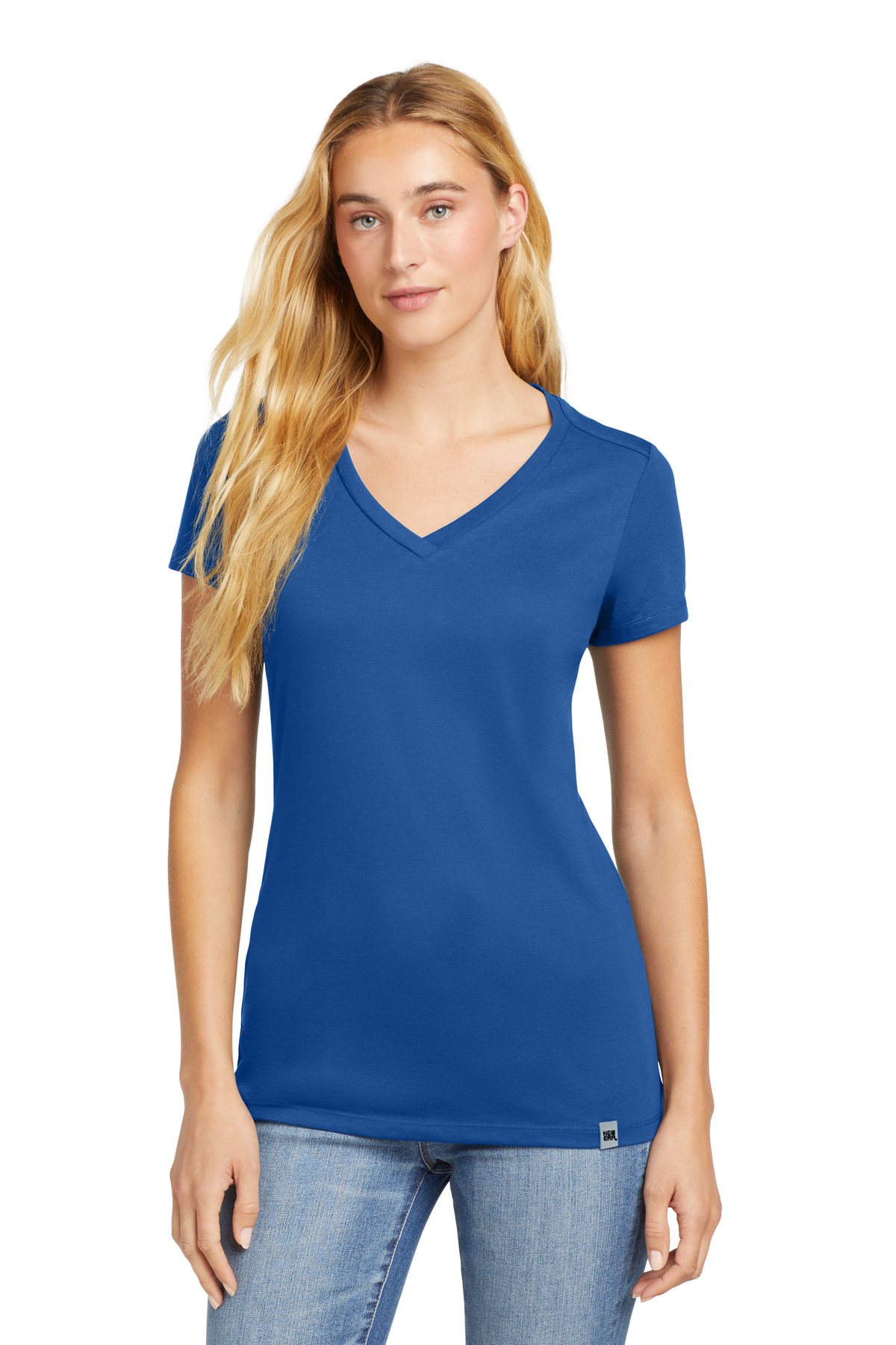 New Era Women's Heritage Blend V-Neck Tee. LNEA101 16