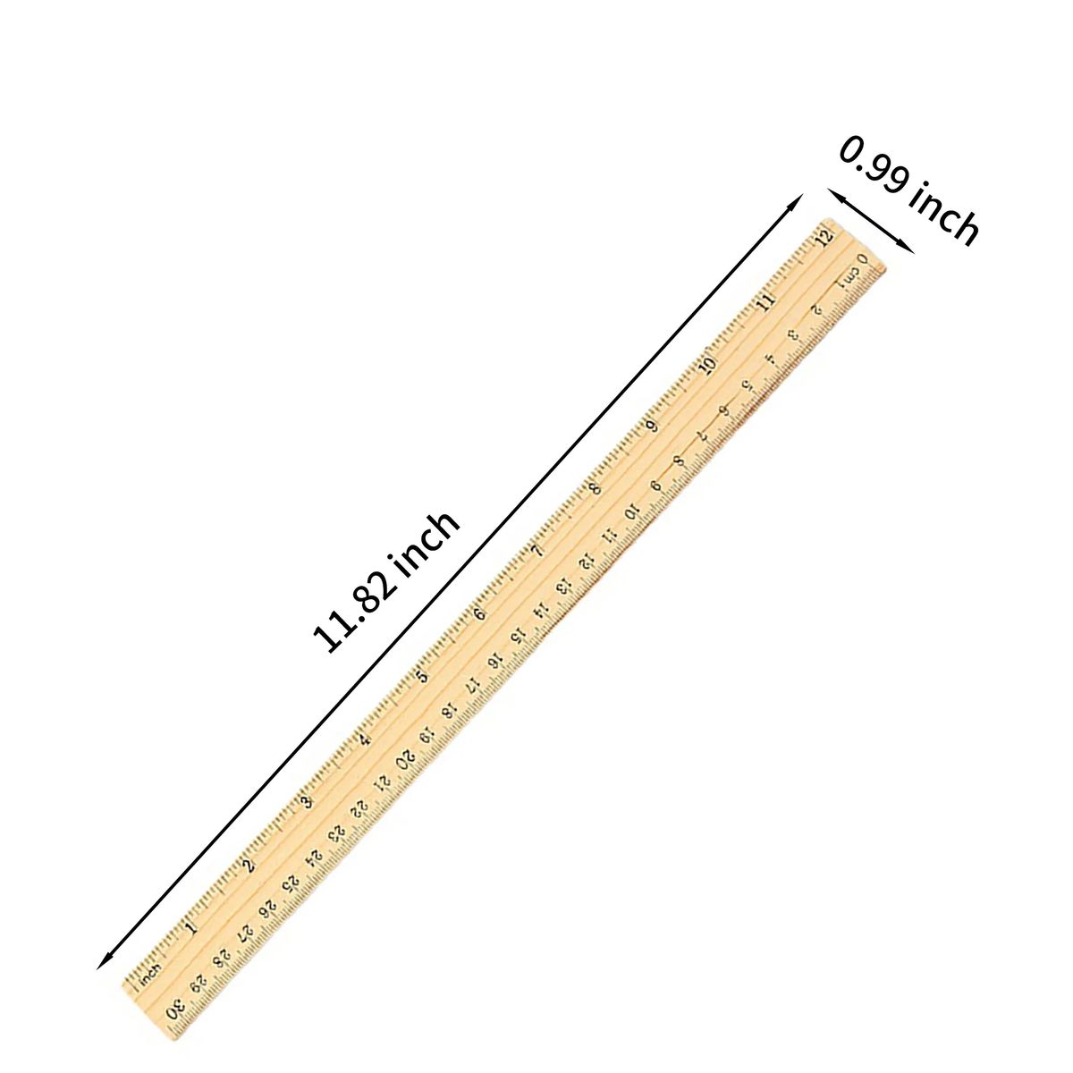 12 Inch Wooden Ruler for Classroom and Studio Use 4