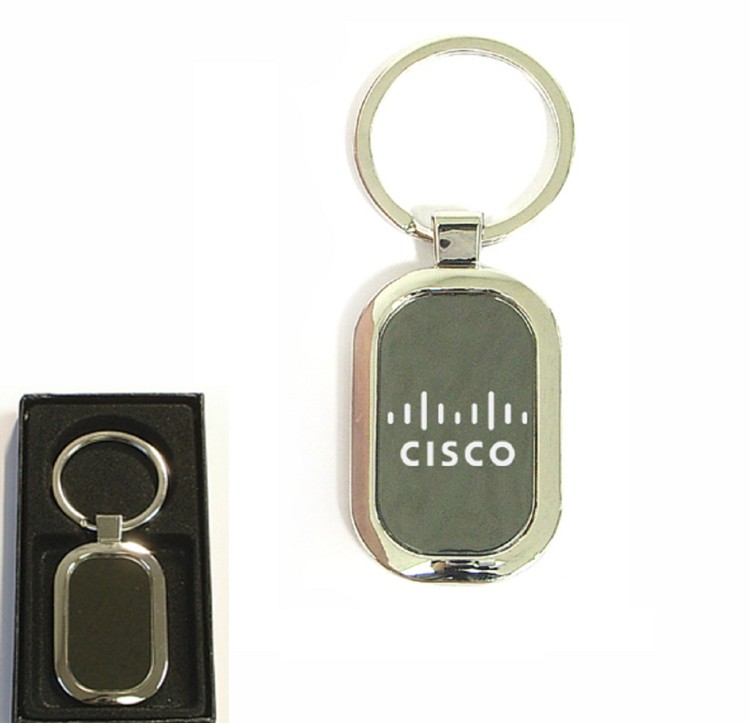 Chrome metal key holder with gift case