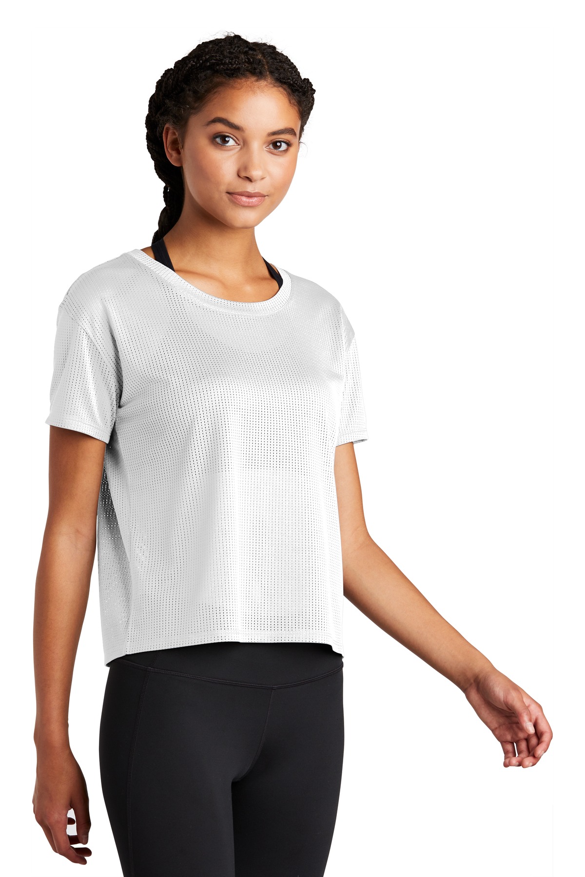 Sport-Tek Women's PosiCharge Draft Crop Tee. LST411 46
