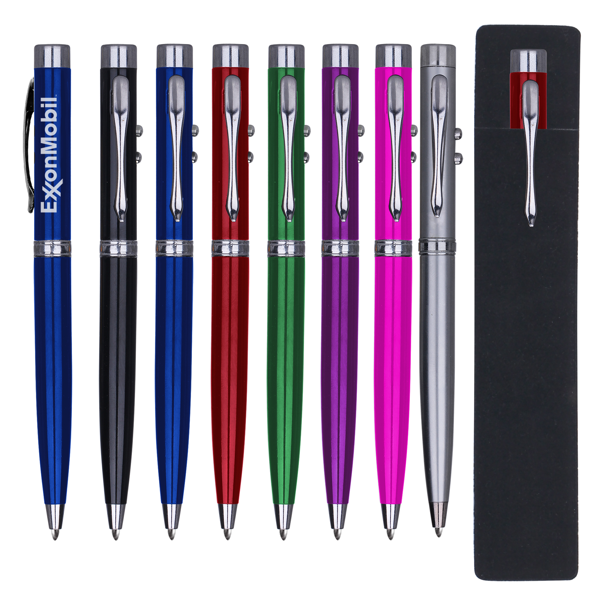 Metal Pen, Laser Pointer & Flashlight w/ PE-Pouch 2