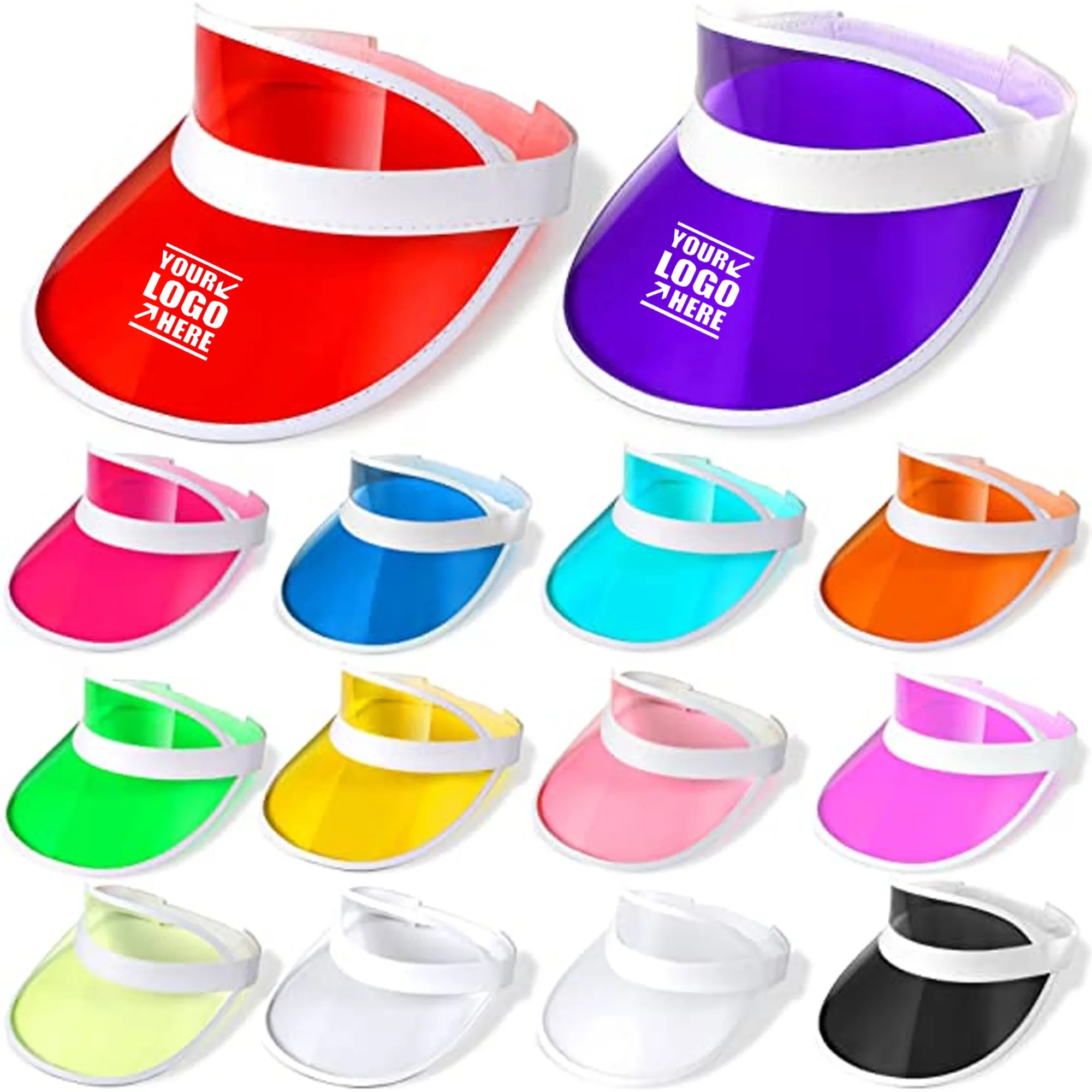 MOQ 50PCS Clear UV Protection Sun Visor Hat 2