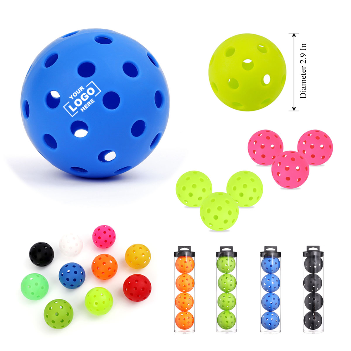 40 Holes Sports Outdoor Pickleballs 6
