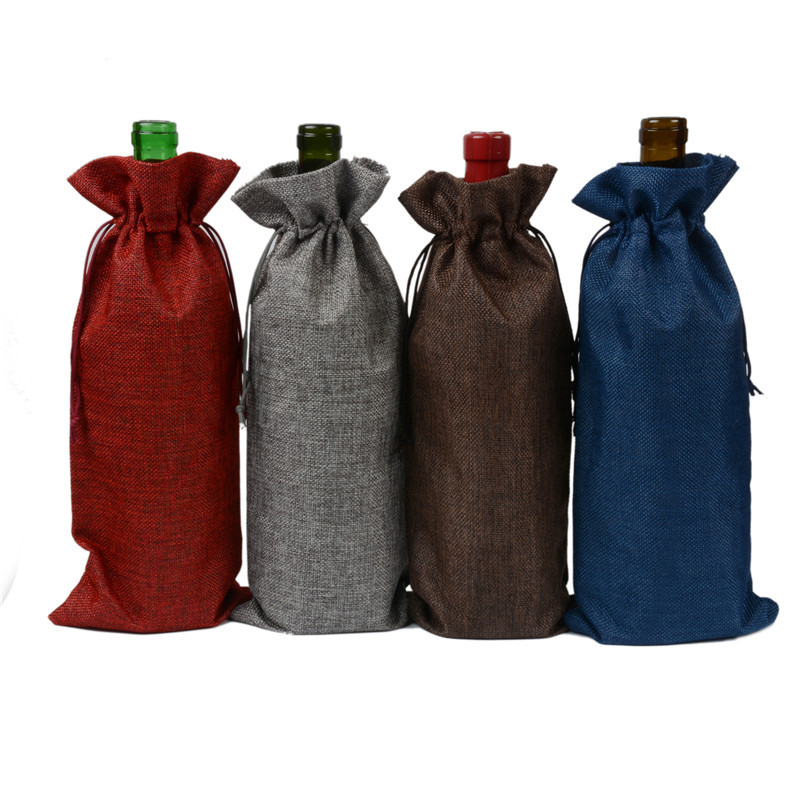 Wine Burlap Bags