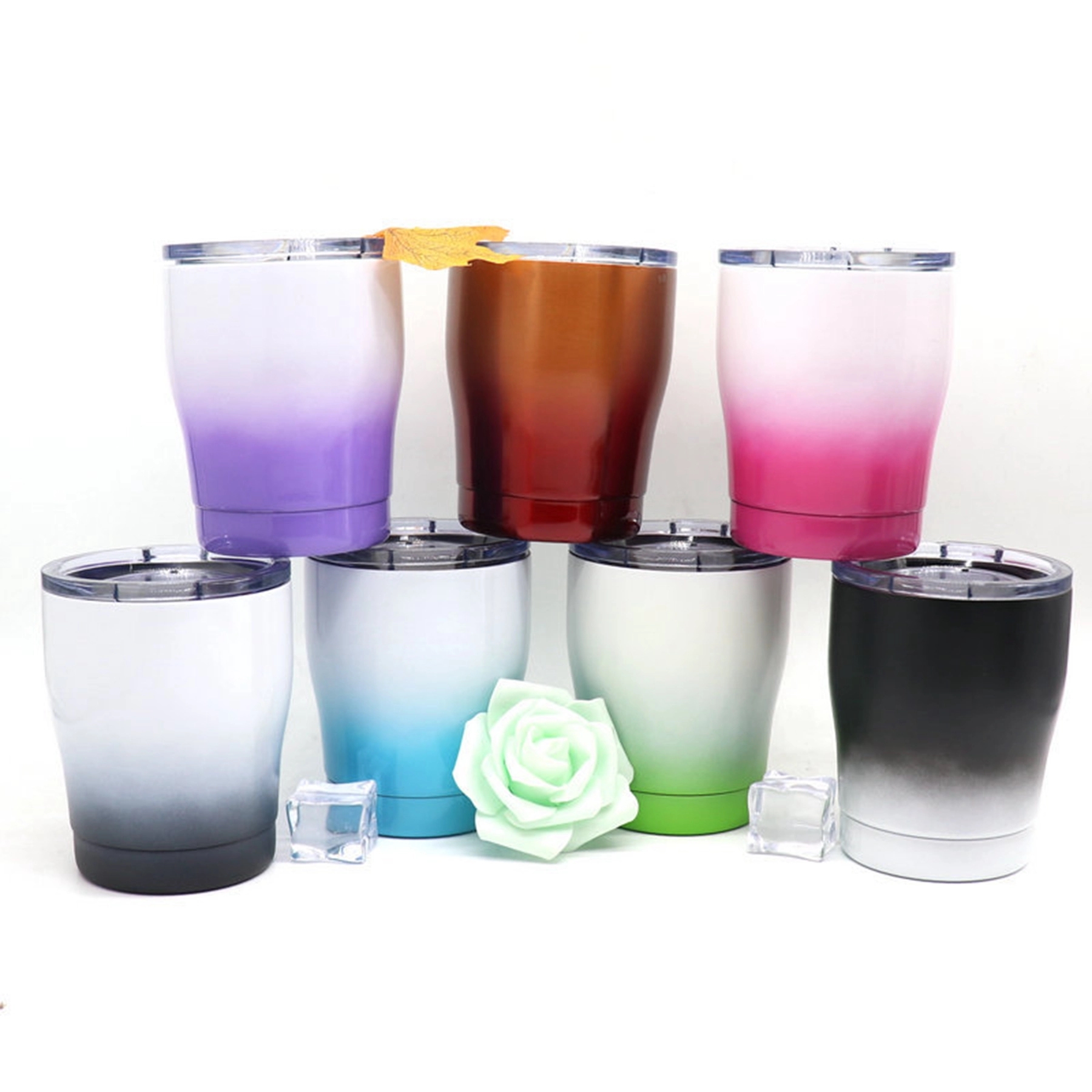 10 oz Stainless Steel Gradient Ramp Wine Cup 6
