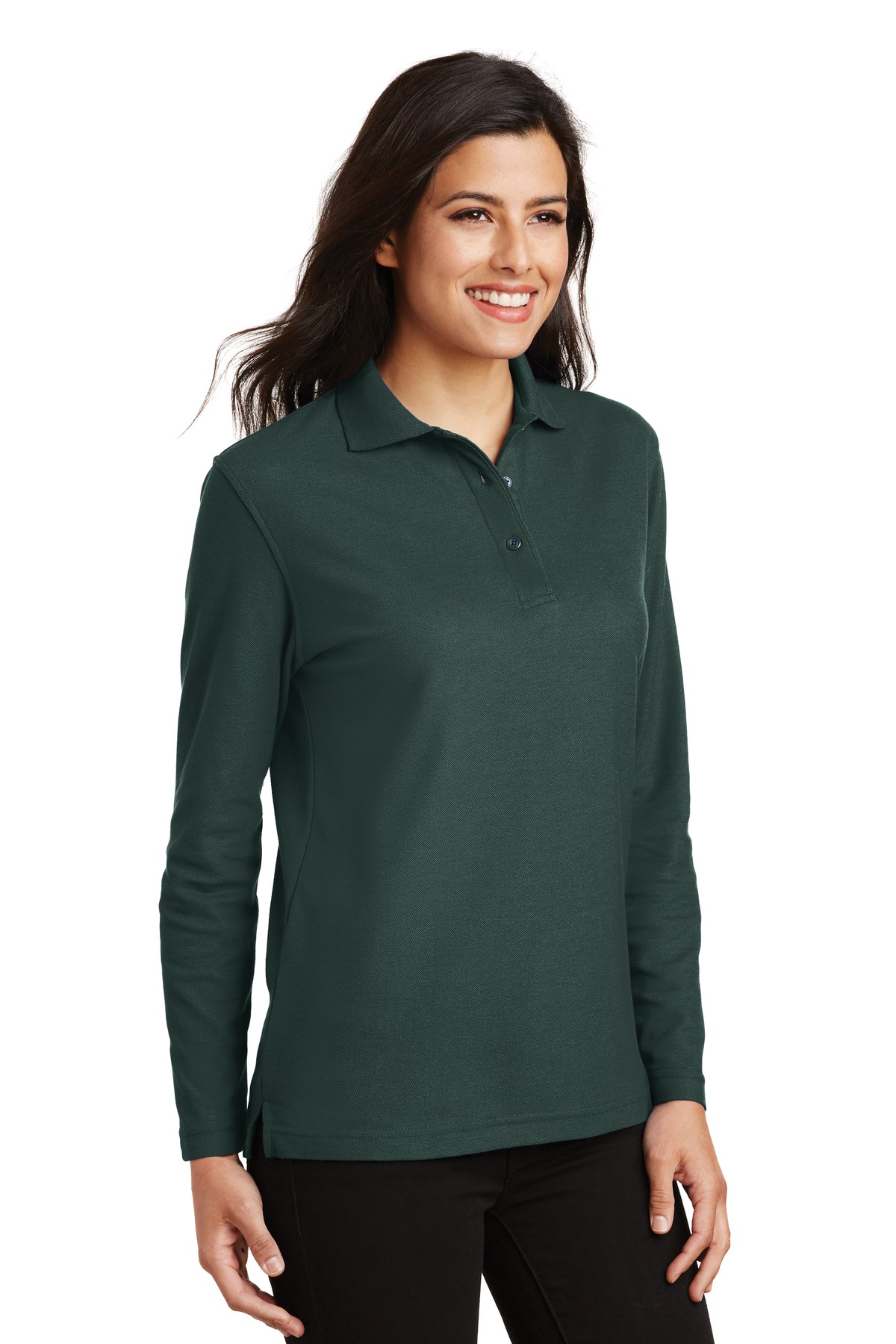 Port Authority Women's Silk Touch Long Sleeve Polo. L500LS 24