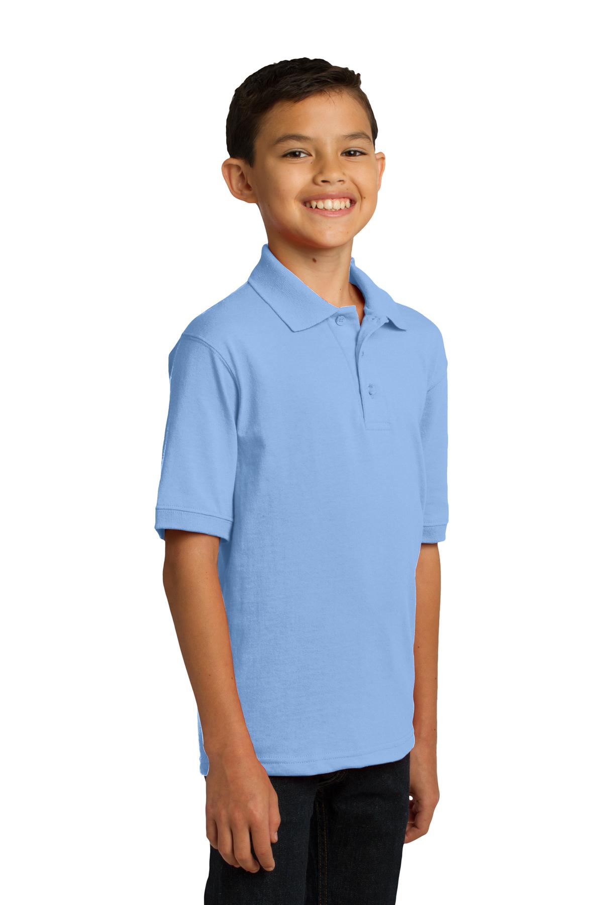 Port & Co Youth Core Blend Jersey Knit Polo. KP55Y 22