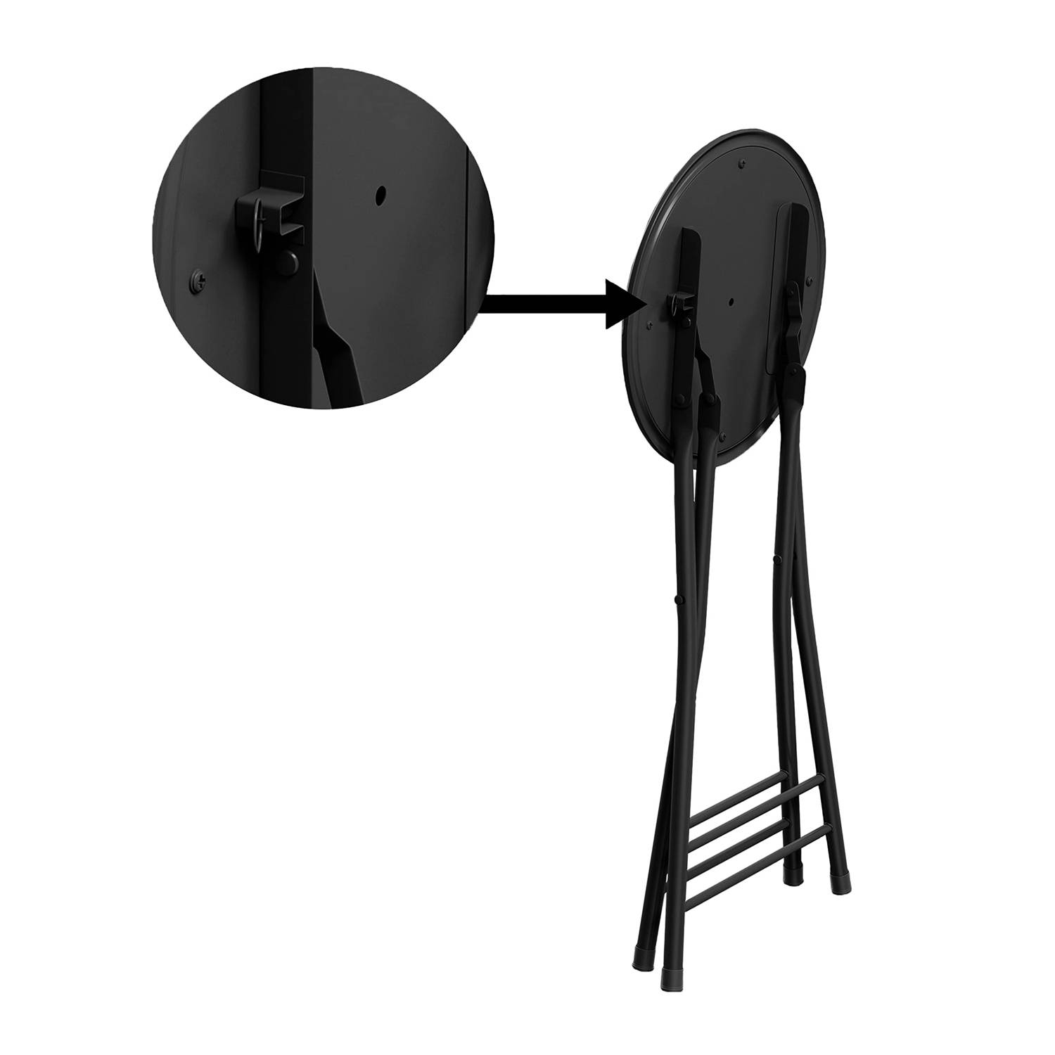 Foldable PU Leather Non Slip Pad Metal Chair 4