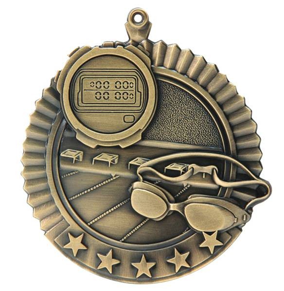 Swimming Star Medal 2 3/4" 2