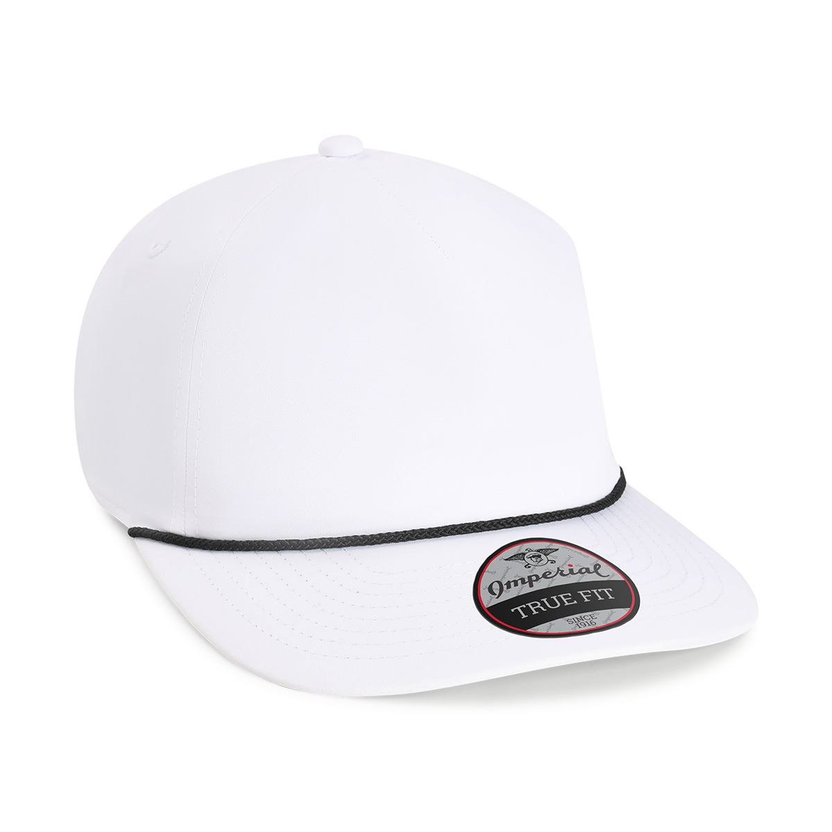 Imperial 5054U The Harrison 5-Panel Performance Rope Cap with Leatherette Patches or Embroidery 18