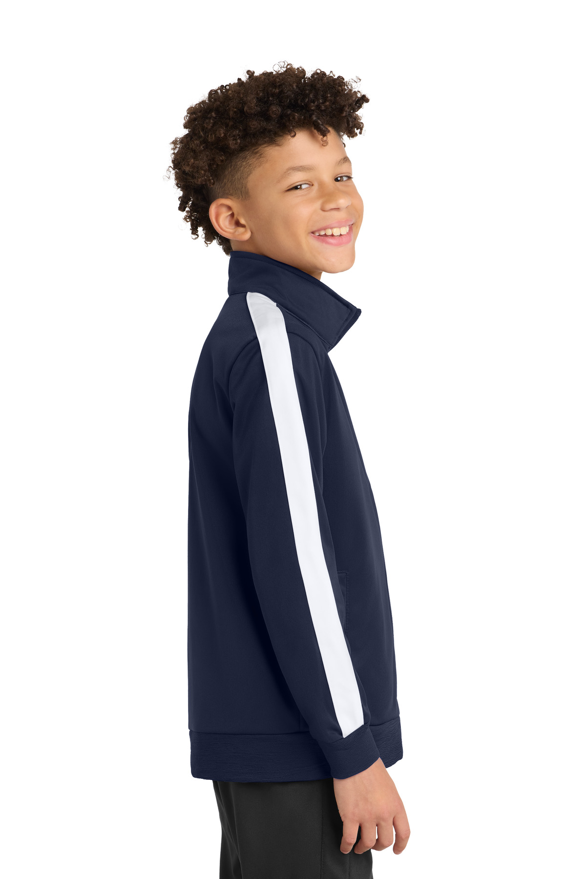 Sport-Tek Youth Tricot Sleeve Stripe Track Jacket. YST94 14