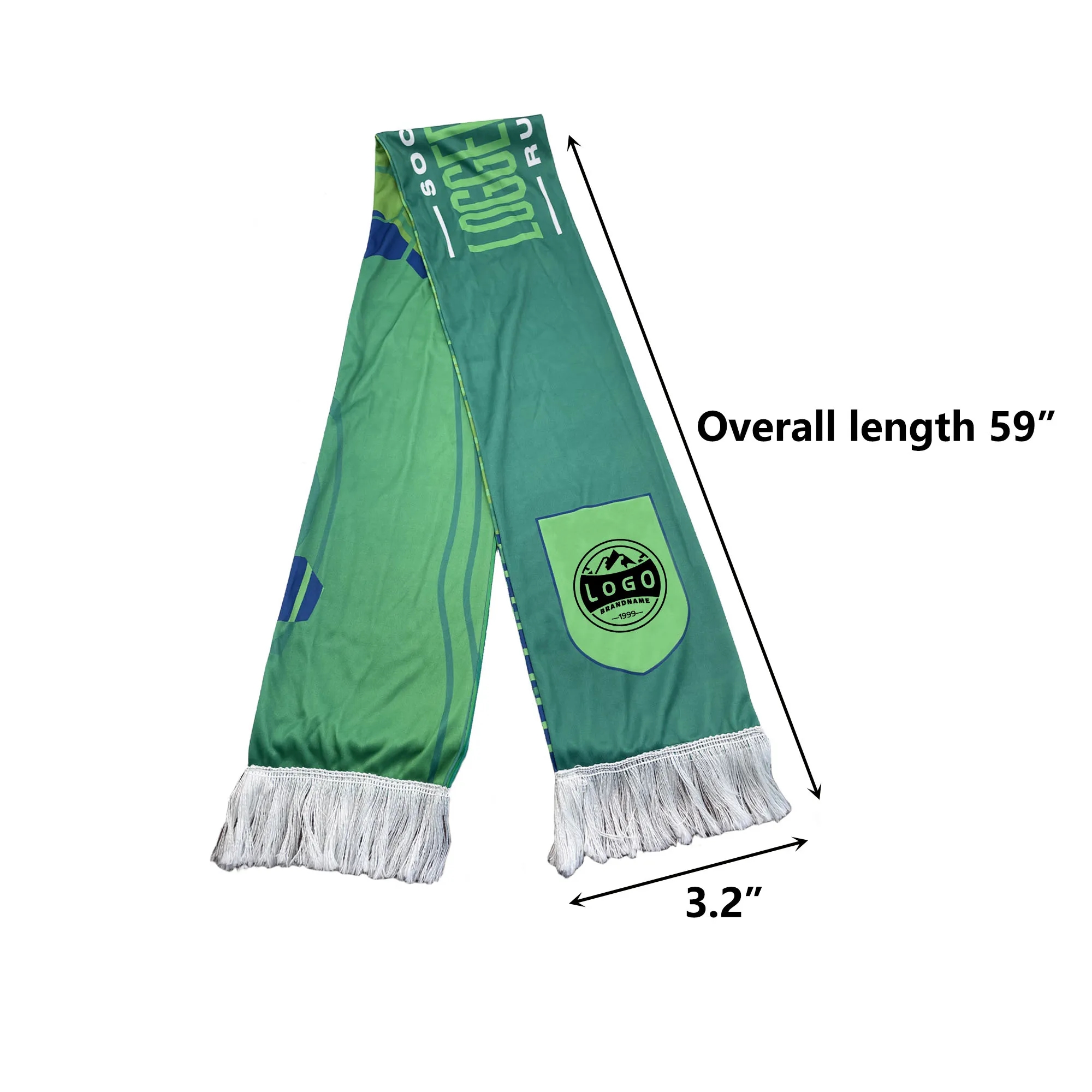 MOQ50 Custom Full Colour Football Fan Scarf 3