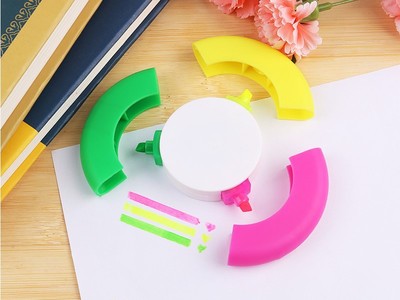 Three Colors Round Highlighter Pen 3