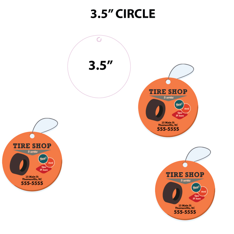4" Circle Shape Custom Air Fresheners - Top 10 Scents 2