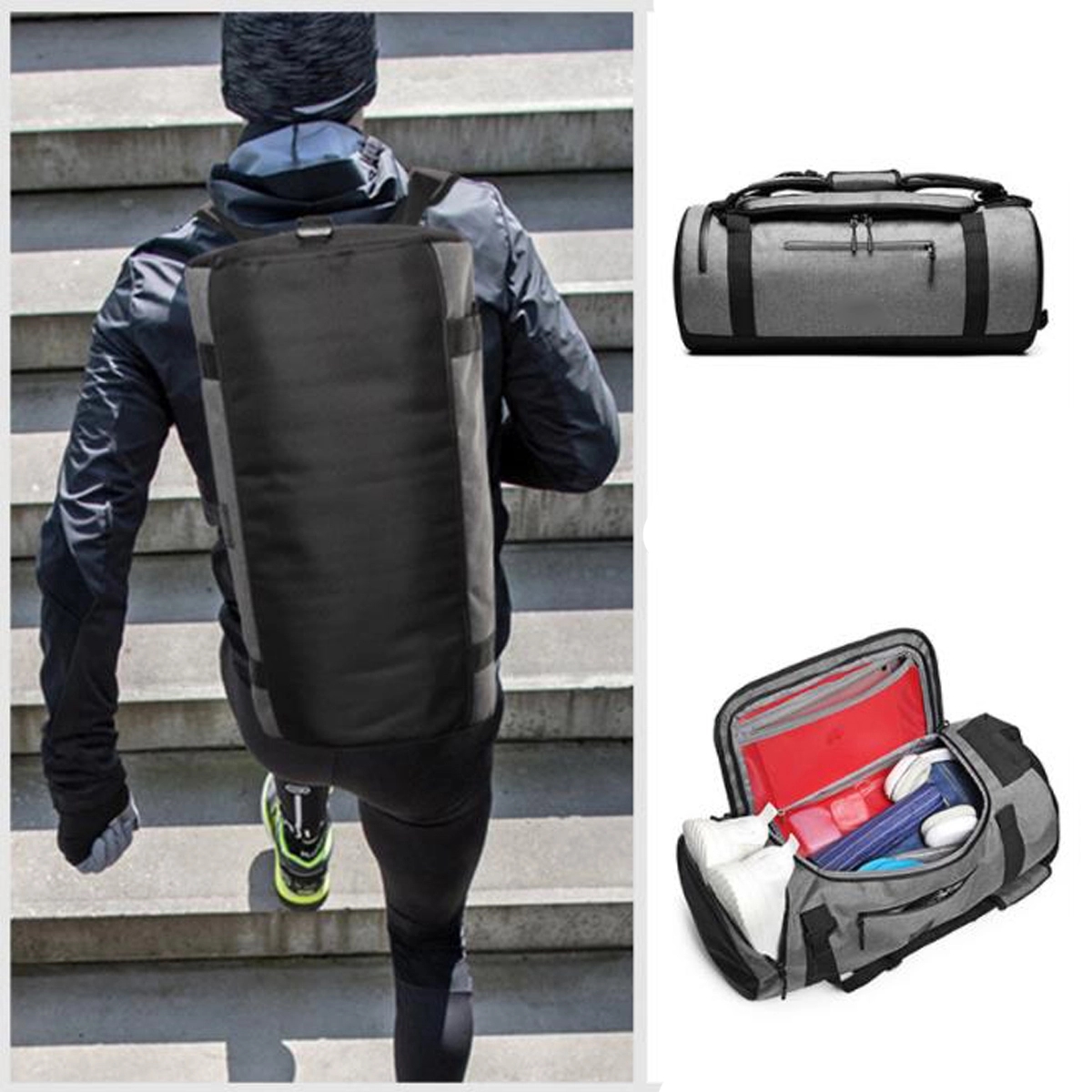 Sports Gym Bag For Men With Shoes Compartment&Wet Pocket 3
