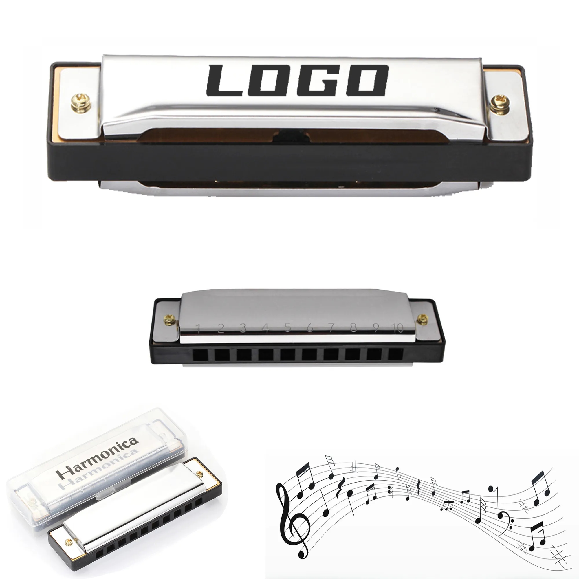 10 Hole C Key Diatonic Blues Harmonica