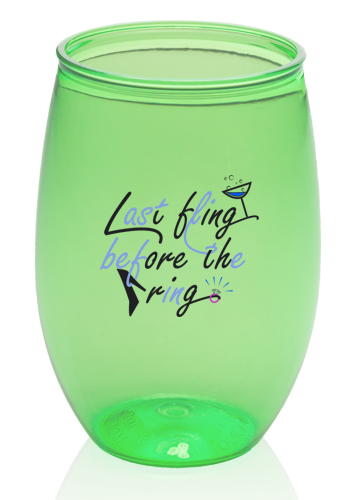 16 oz. Plastic Stemless Wine Glasses 11