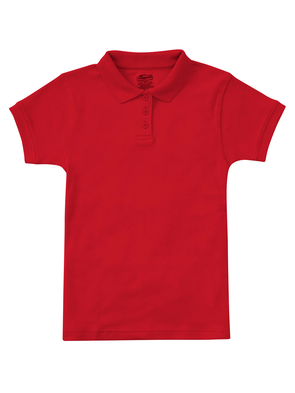 Classroom Uniforms - Junior Girls' Short Sleeve Fitted Interlock Polo 1