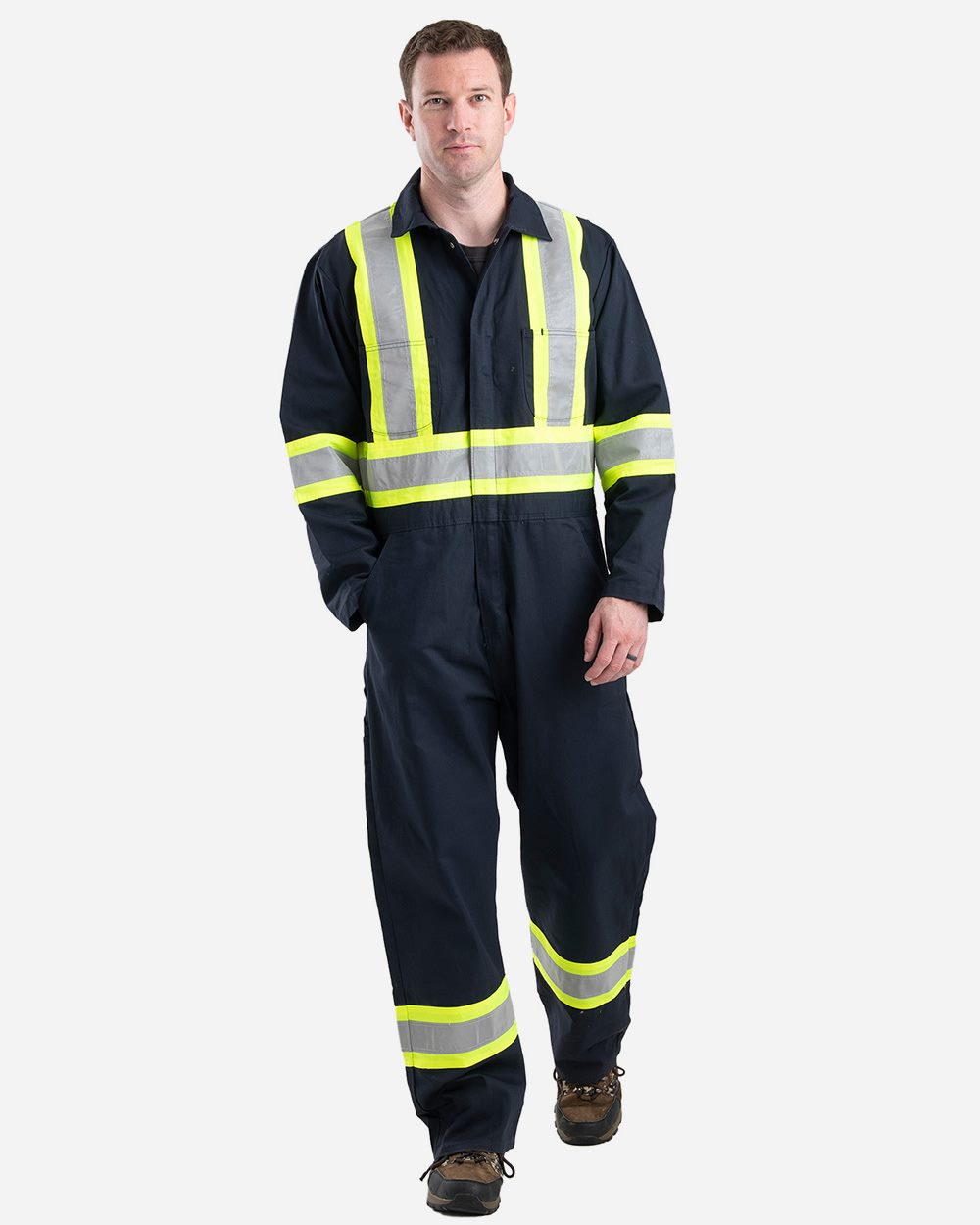 Men's Safety Striped Unlined Coverall - HVC250 4