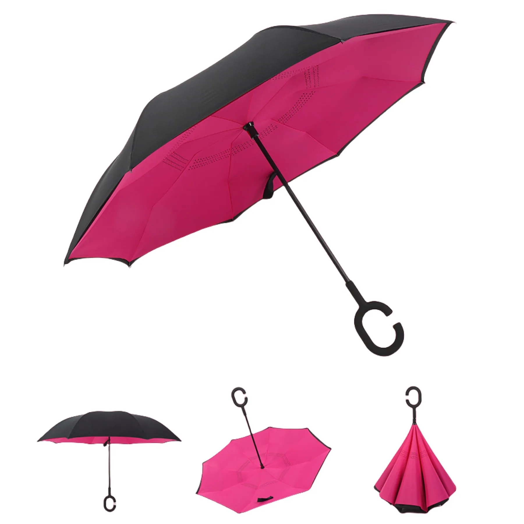 Double Layer Inversion Umbrella With C-Handle 3