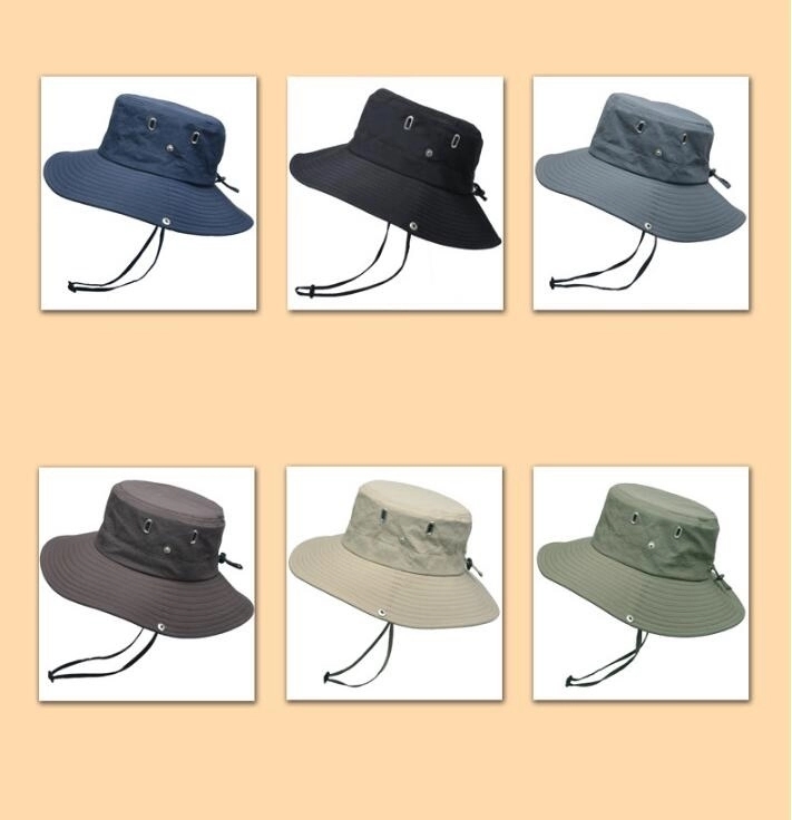 Outdoor Fishing Wide Brim Sun Bucket Hat 3