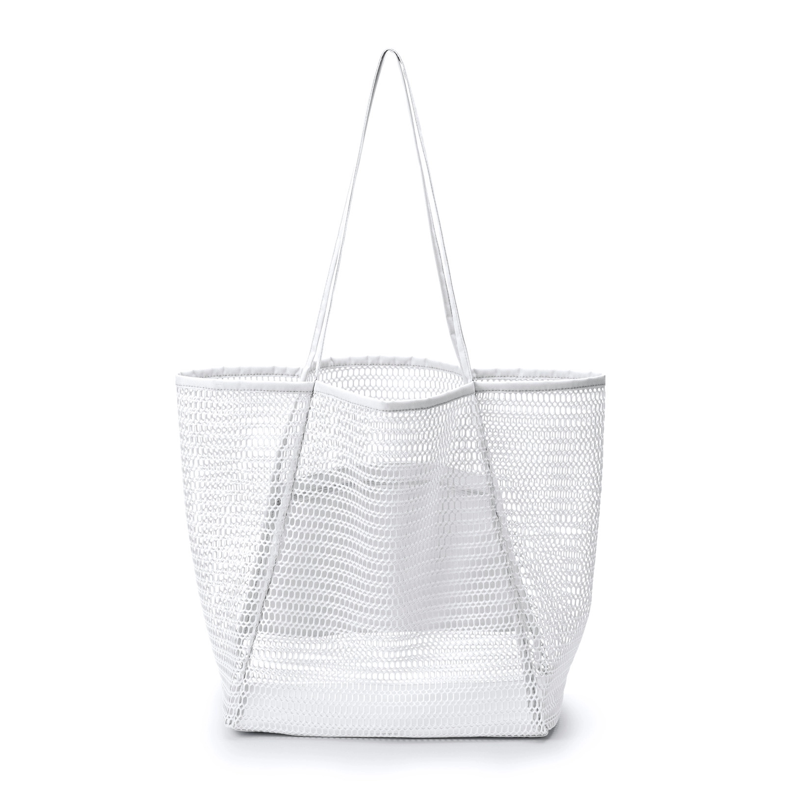Mesh Beach Tote Bags Womens Shoulder Handbag, custom tote bag with logo imprint 3