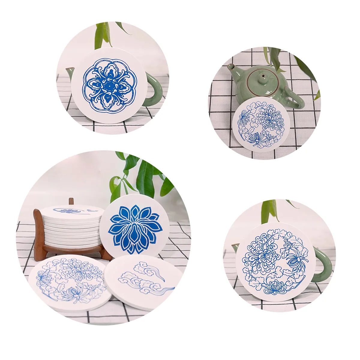 Round Wood Coaster Custom Print 4